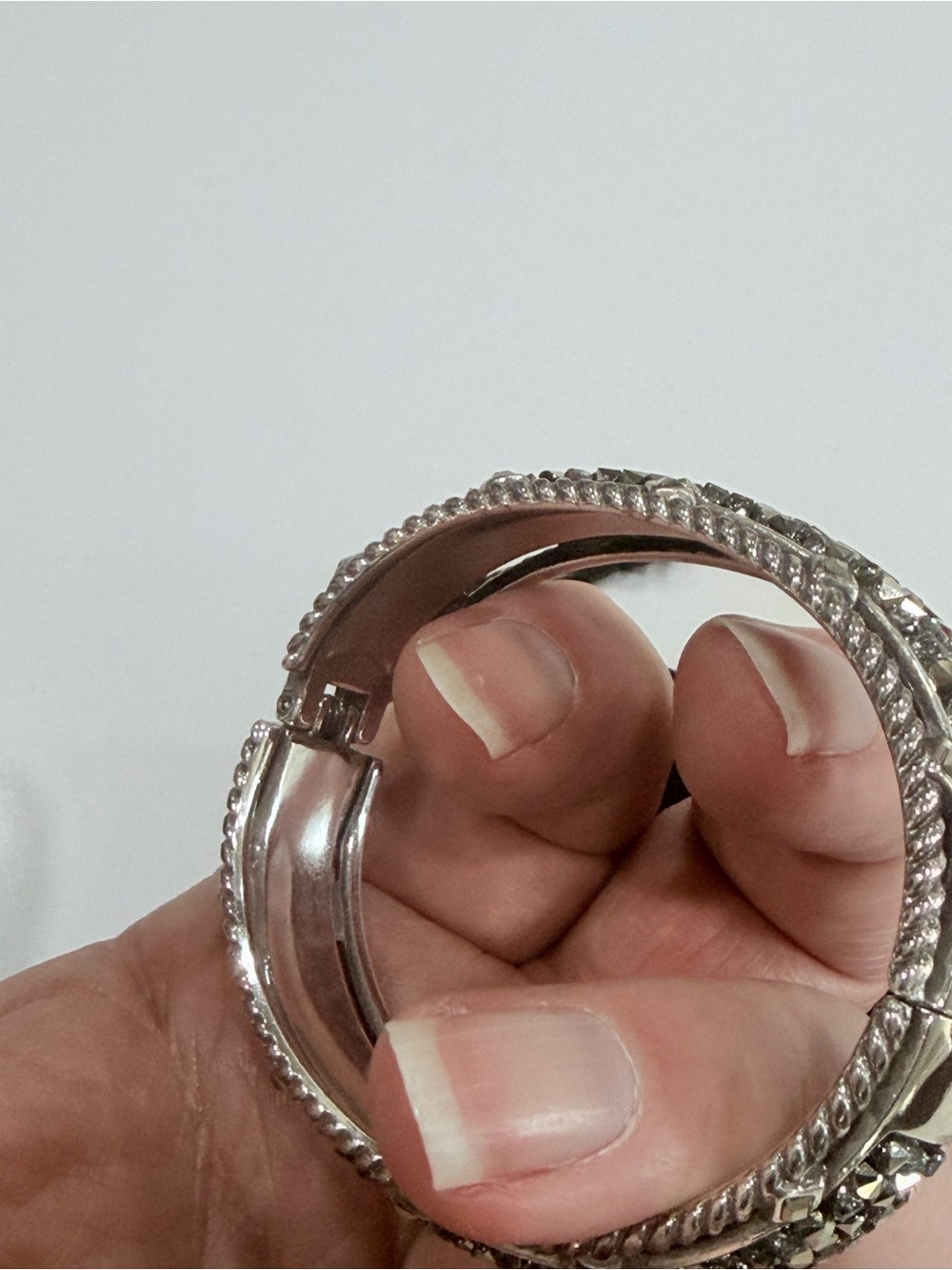 Brighton Silver-Tone Crystal Swarovski Bangle Bracelet - Picture 5 of 6